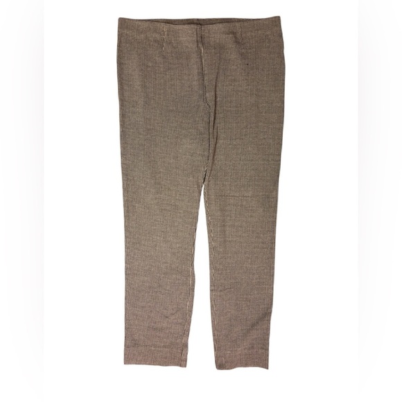 J. Jill Knit Fabric Dress Capris in Brown and Cream - Picture 1 of 7